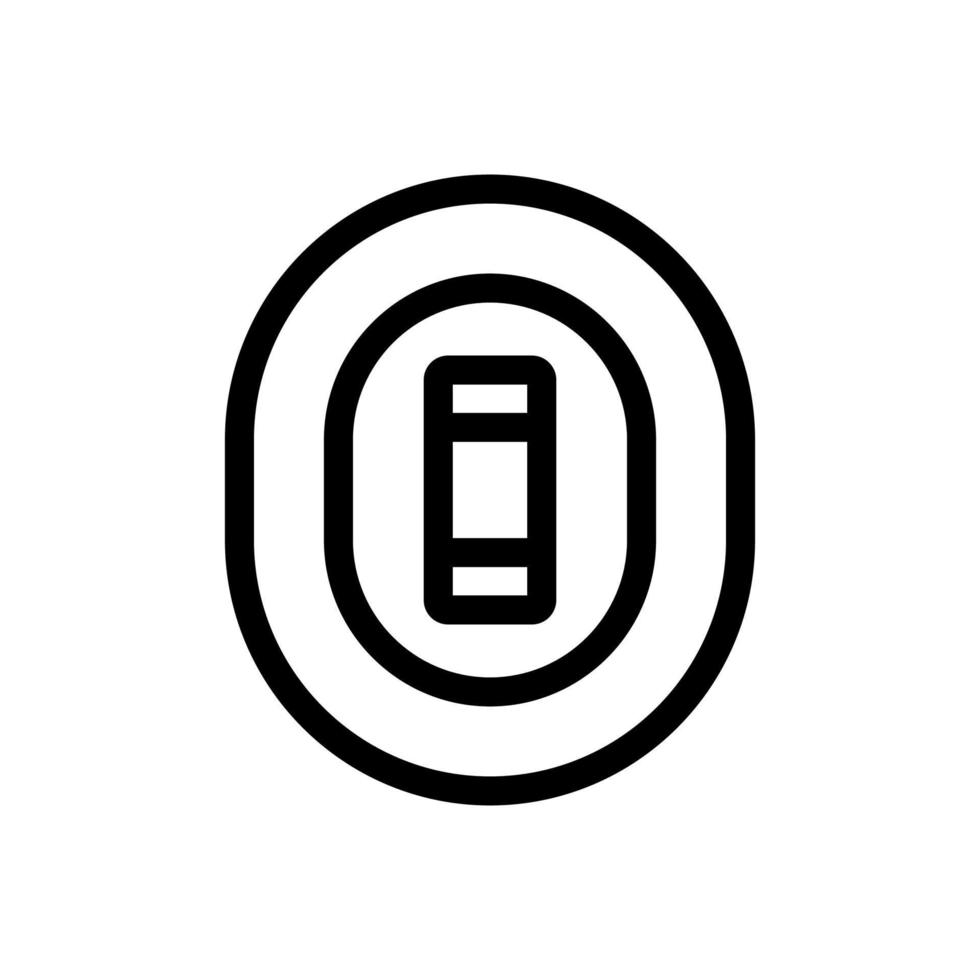 vector de icono de campo de críquet. ilustración de símbolo de contorno aislado