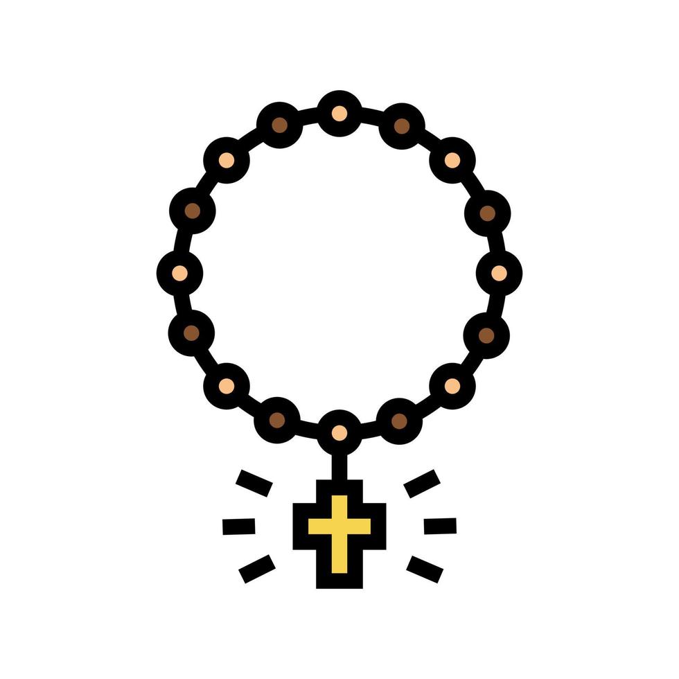 cruz cristianismo color icono vector ilustración