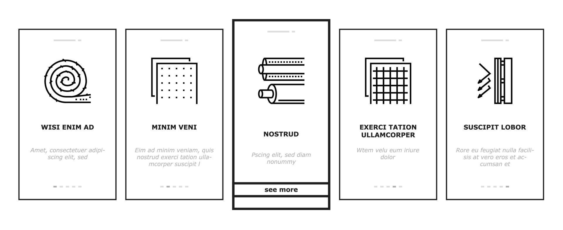 conjunto de iconos de incorporación de edificio de aislamiento vector