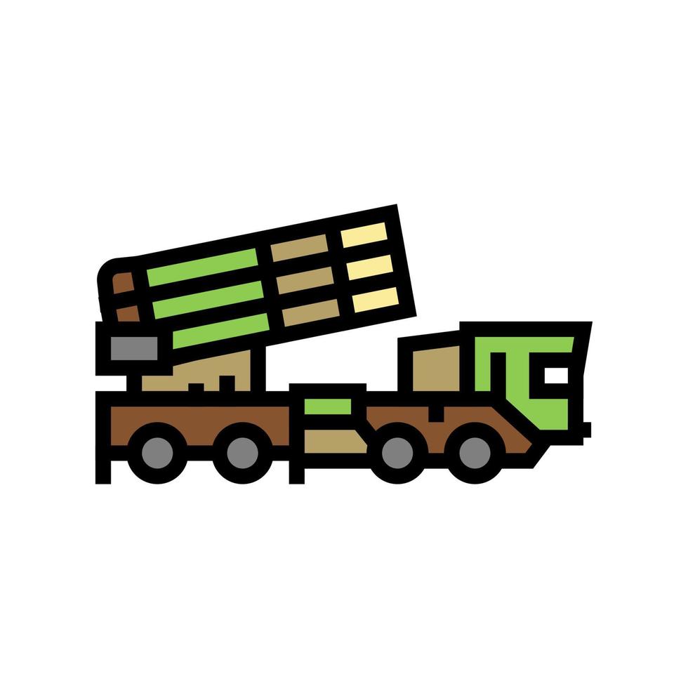 air defense machine color icon vector illustration