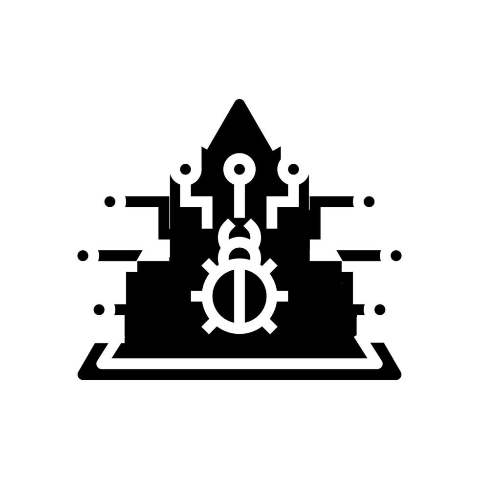 defense data base glyph icon vector illustration