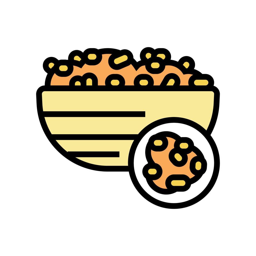 bulgur groat color icon vector illustration