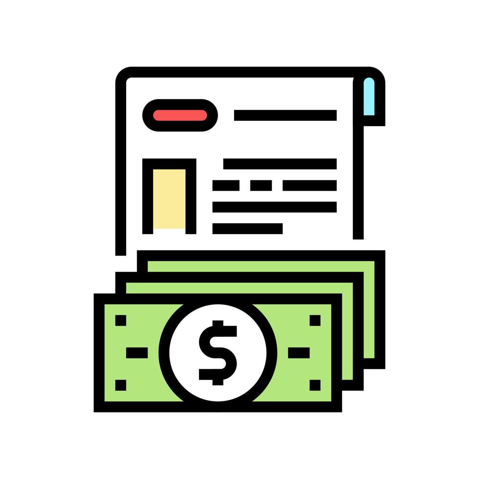 issue of allowance color icon vector illustration
