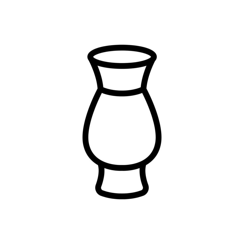 ilustración de contorno de vector de icono de jarrón de cerámica