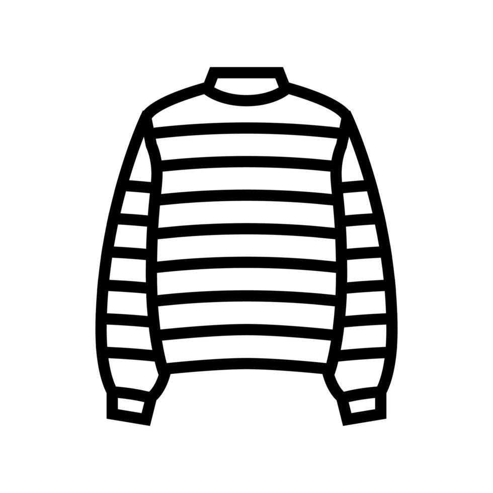 Suéter textil ropa línea icono vector ilustración