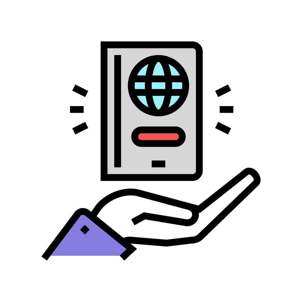 citizenship country color icon vector illustration