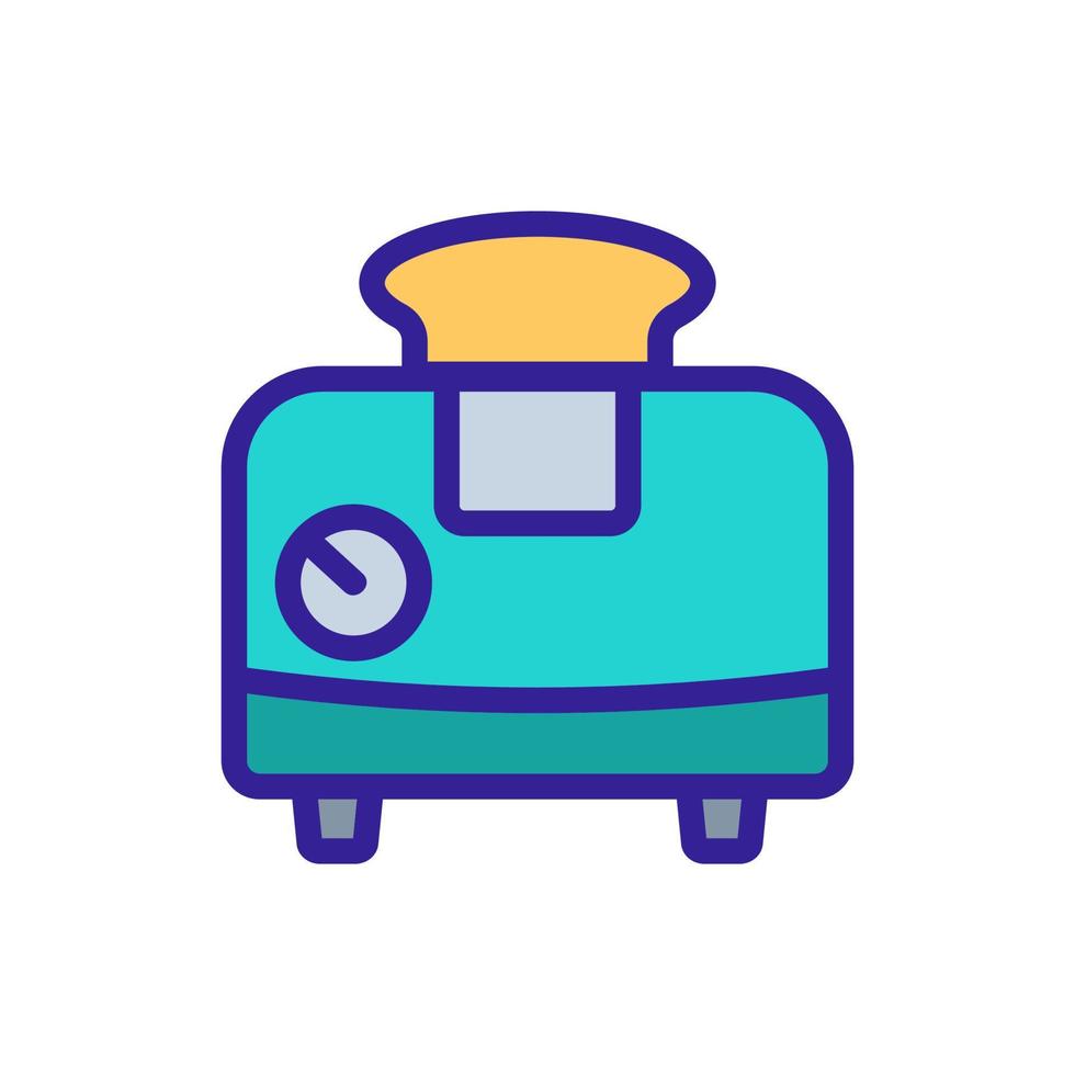 automatic toaster with timer toast icon vector outline illustration