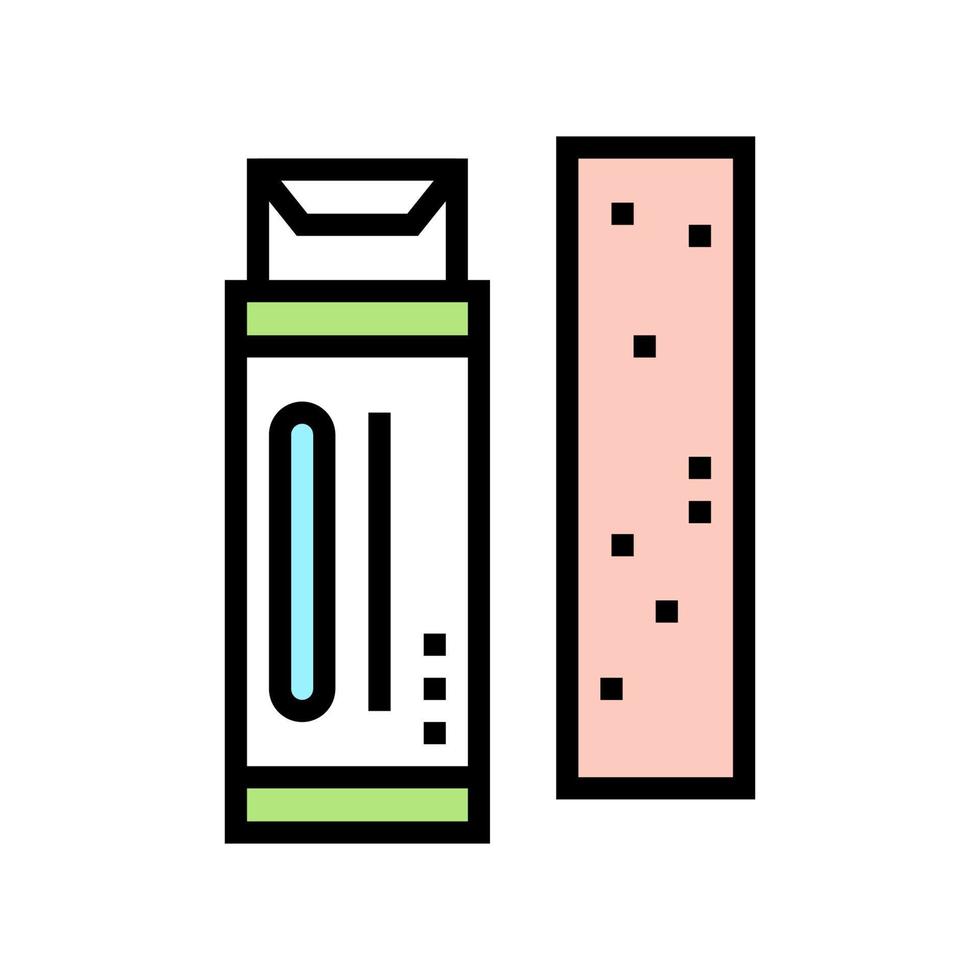 Ilustración de vector de icono de color de paquete de goma de mascar
