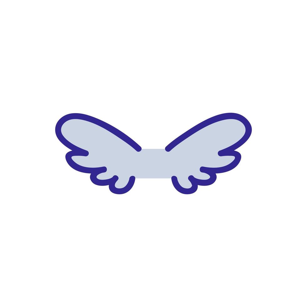 Wings of the angel icon vector. Isolated contour symbol illustration vector