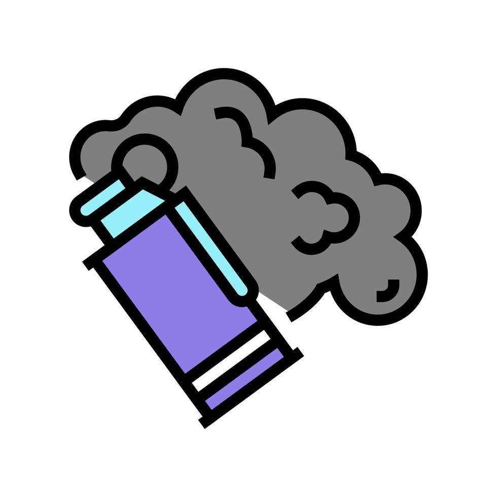 granada humo color icono vector ilustración