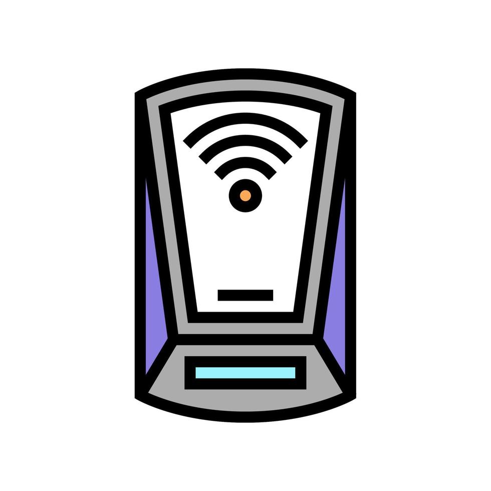 Ilustración de vector de icono de color de dispositivo rfid de escaneo