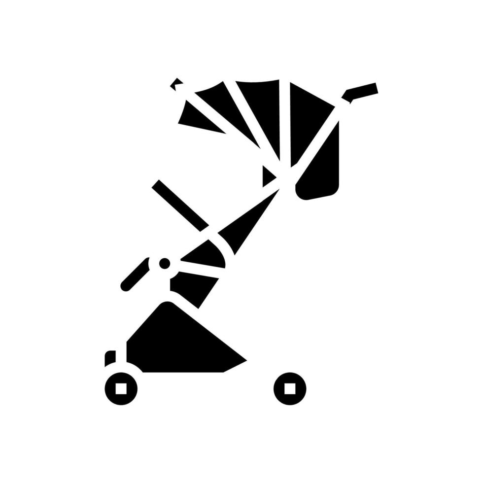 stroller walk baby glyph icon vector illustration