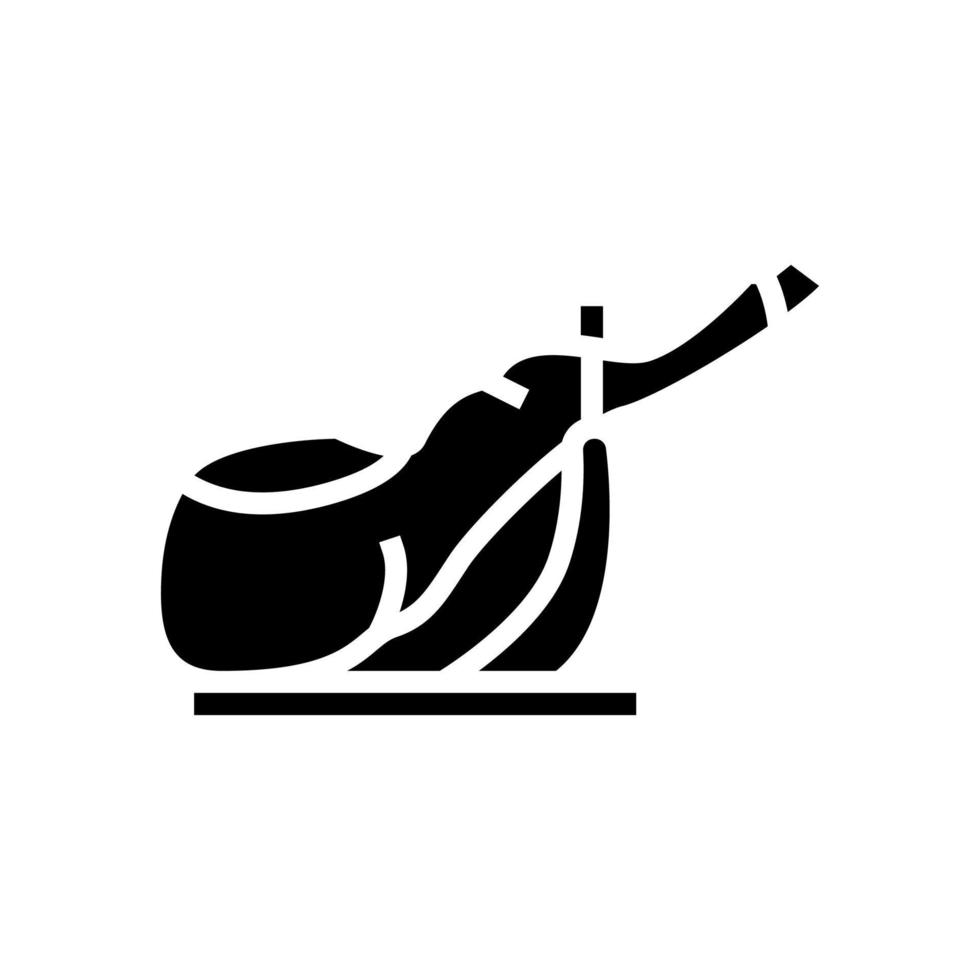 ham leg meat glyph icon vector illustration