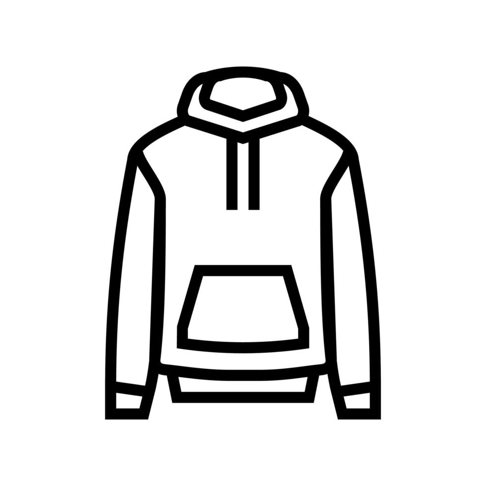 sudadera unisex ropa línea icono vector ilustración