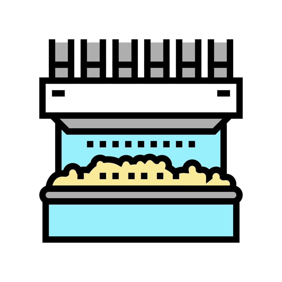 ilustración de vector de icono de color de máquina de planta de cribado