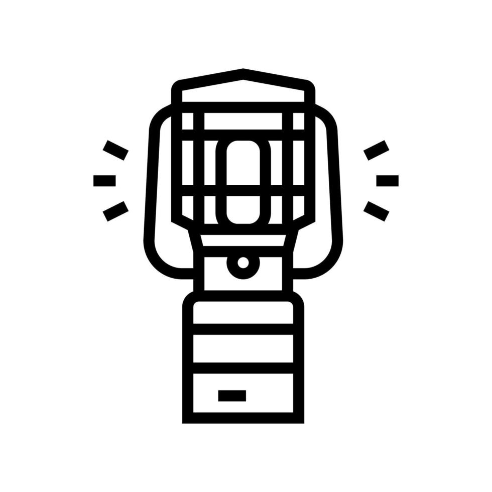 lantern device line icon vector illustration