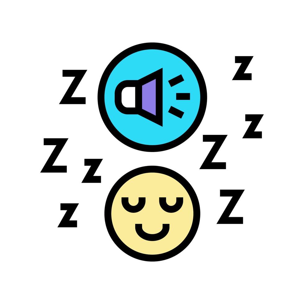 music for sleep color icon vector illustration