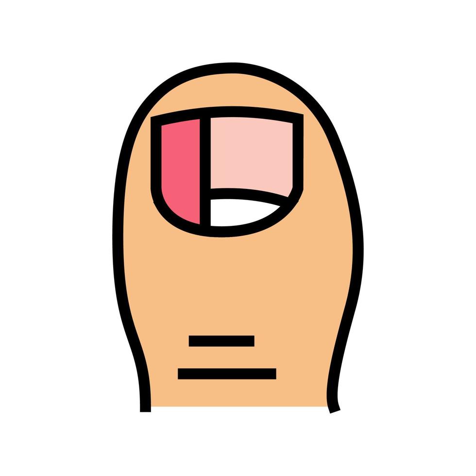 corte de uñas tratamiento médico color icono vector ilustración