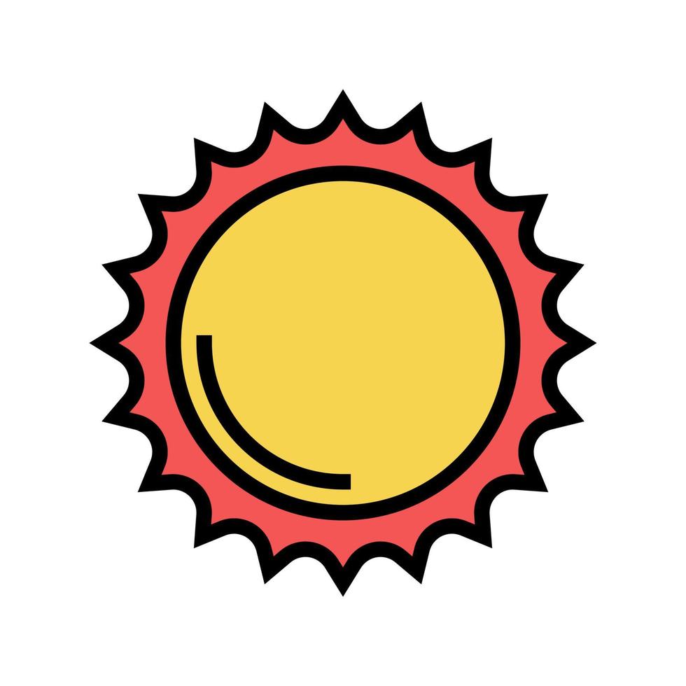 shining sun summer color icon vector illustration