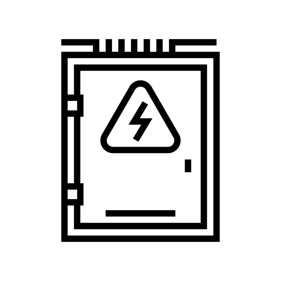 ilustración de vector de icono de línea de caja eléctrica