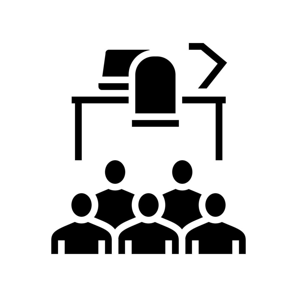 workspace colleagues glyph icon vector illustration