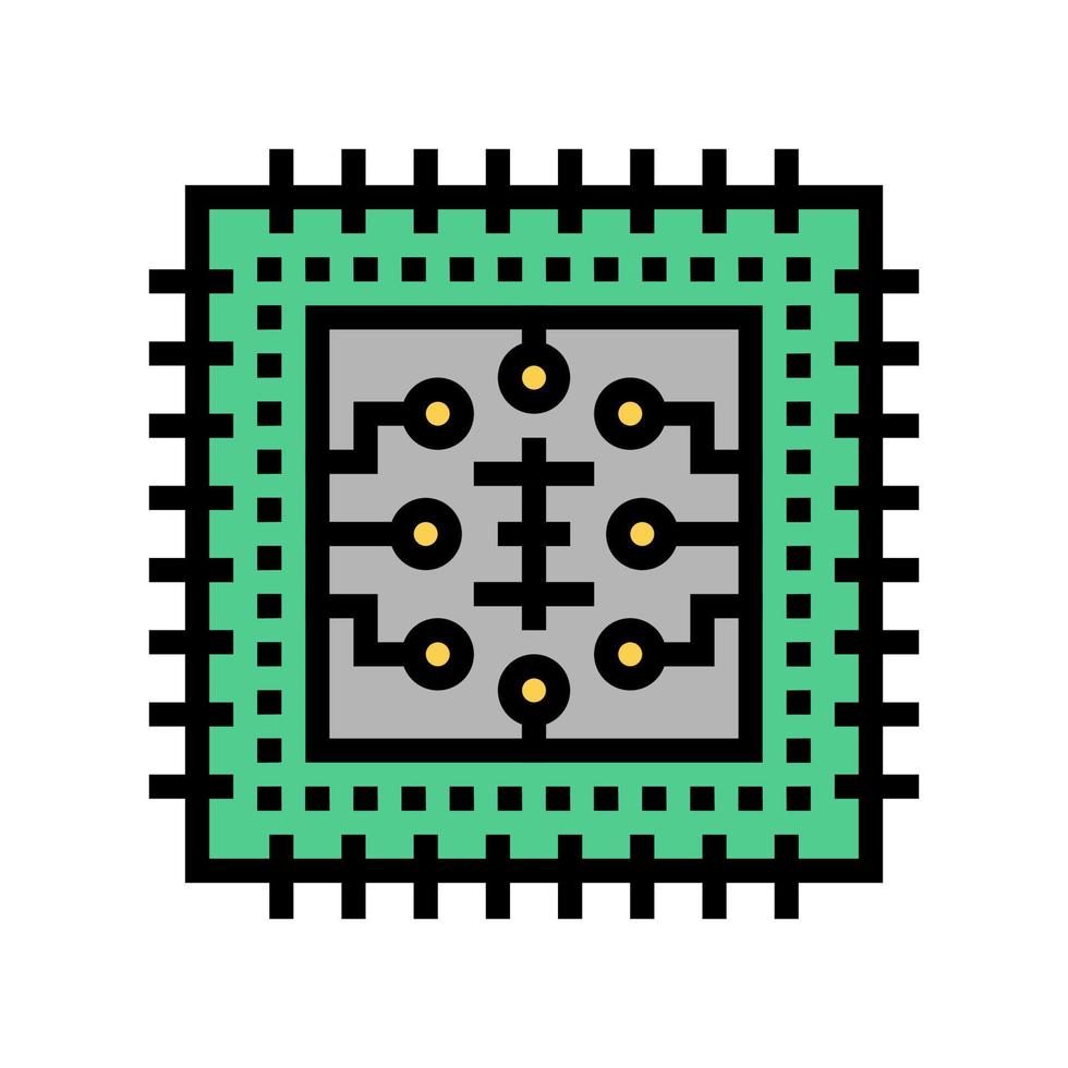 micro chip color icon vector illustration