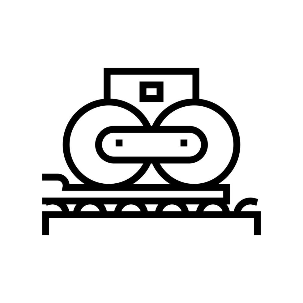 paper pressing system line icon vector illustration