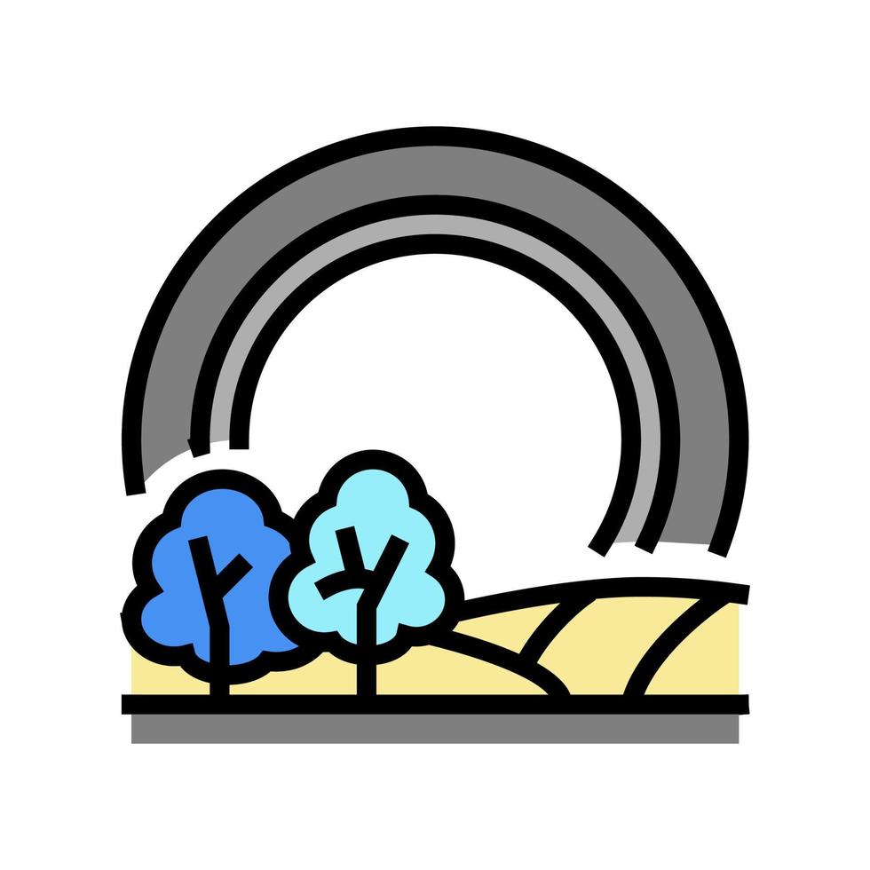 Ilustración de vector de icono de color de neumáticos de turismo
