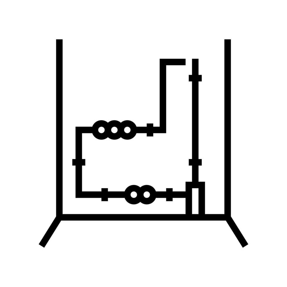 electrical wiring line icon vector illustration