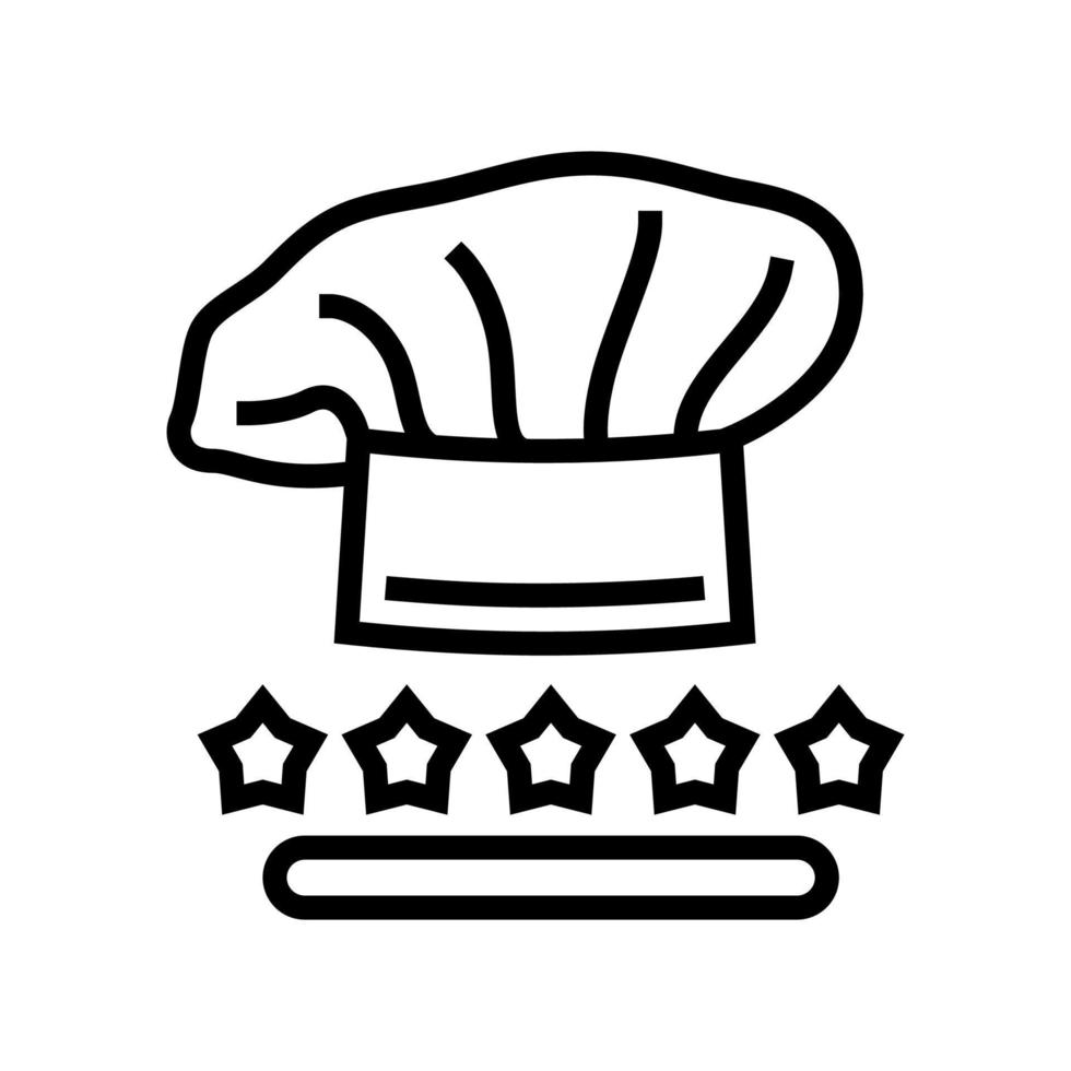 cook chef review line icon vector illustration