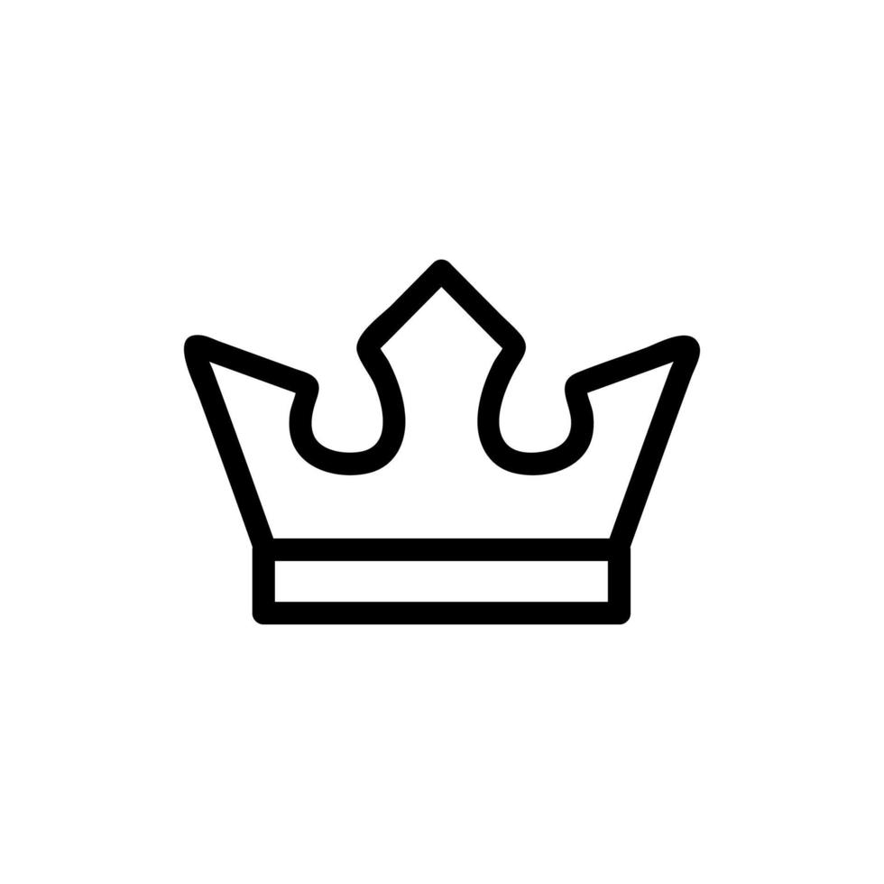 Crown King icon vector. Isolated contour symbol illustration vector