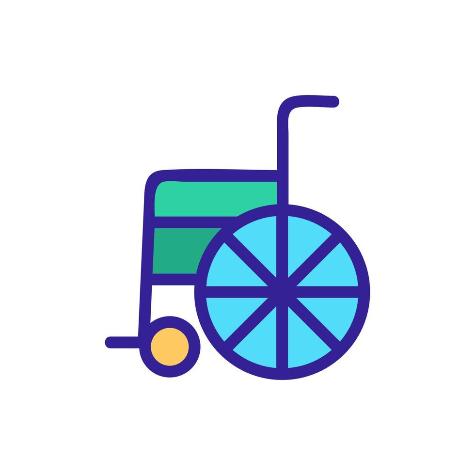 ilustración de contorno de vector de icono de silla de ruedas
