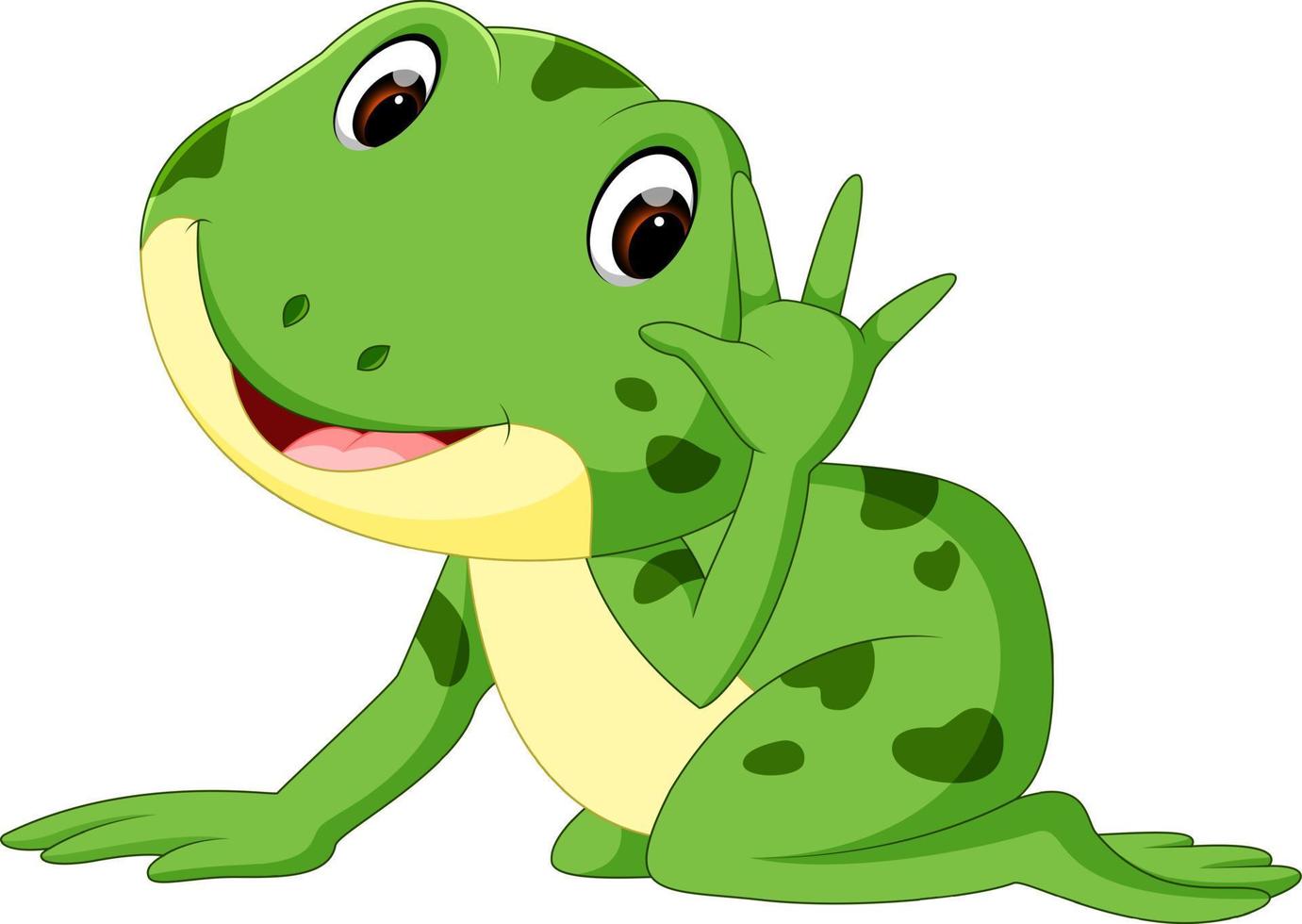 cute frog cartoon vector