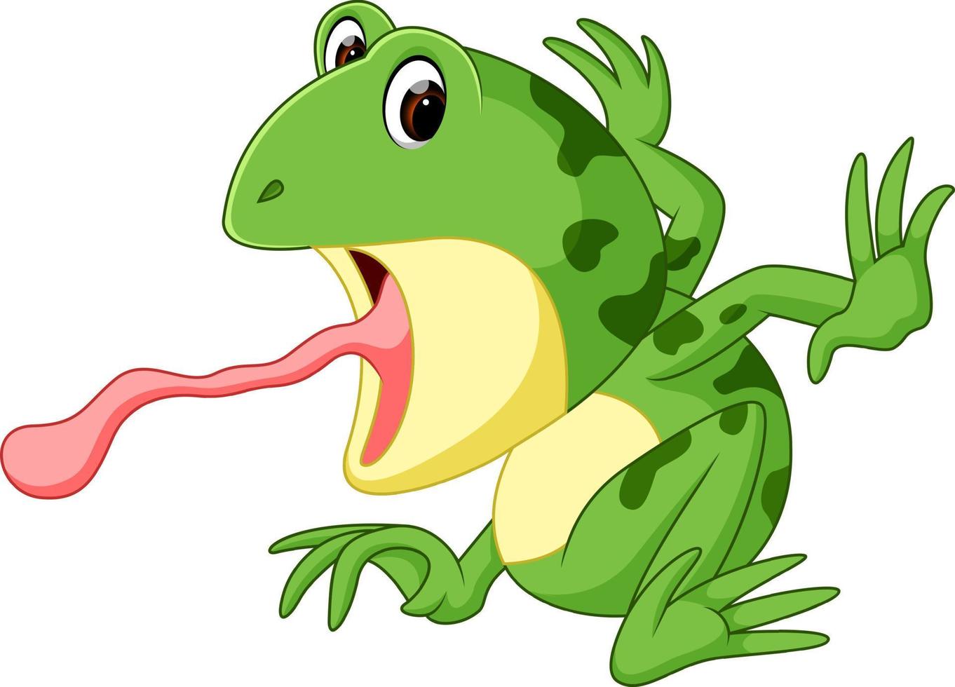 cute frog cartoon vector