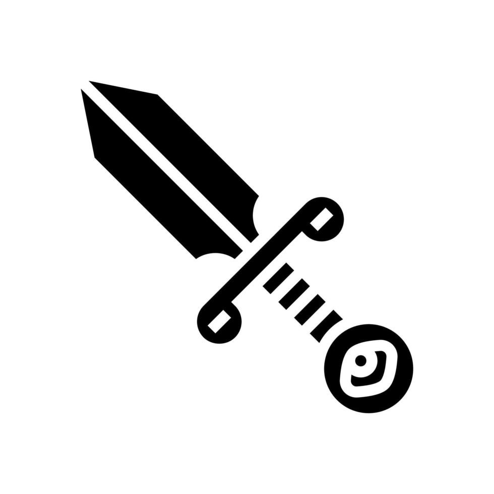 dagger boho glyph icon vector illustration