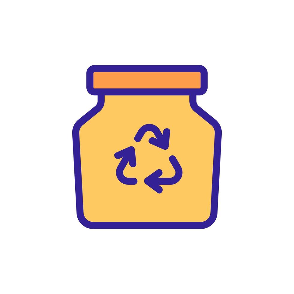 ilustración de contorno de vector de icono de bolsas de malla de reciclaje
