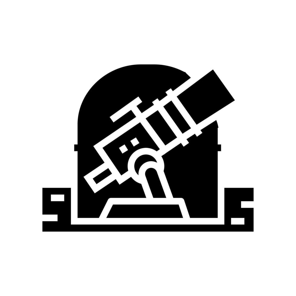 telescope of observatory line icon vector illustration