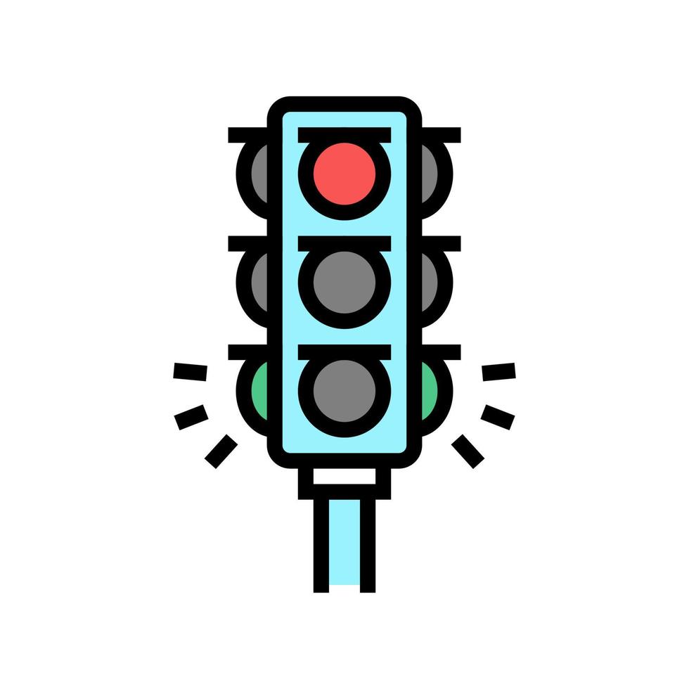 traffic light color icon vector illustration