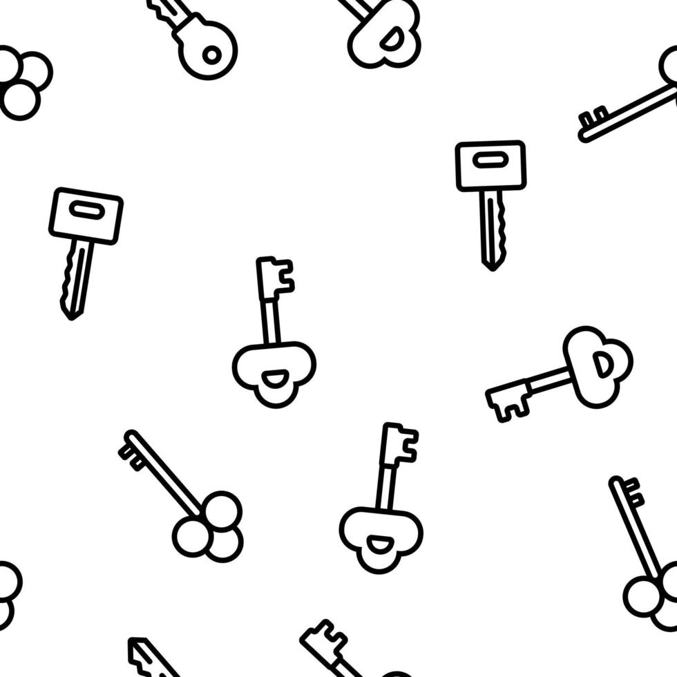 Key Vector Seamless Pattern