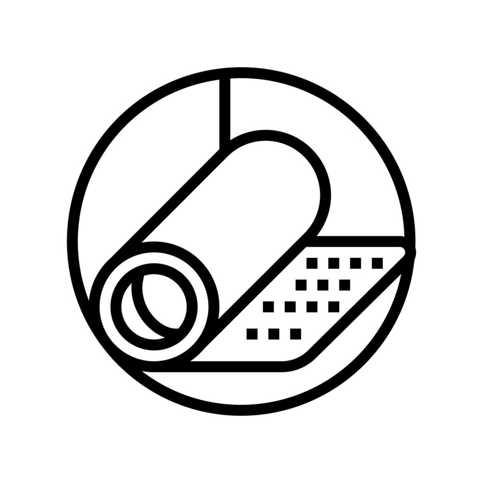 underlay for parquet board line icon vector illustration