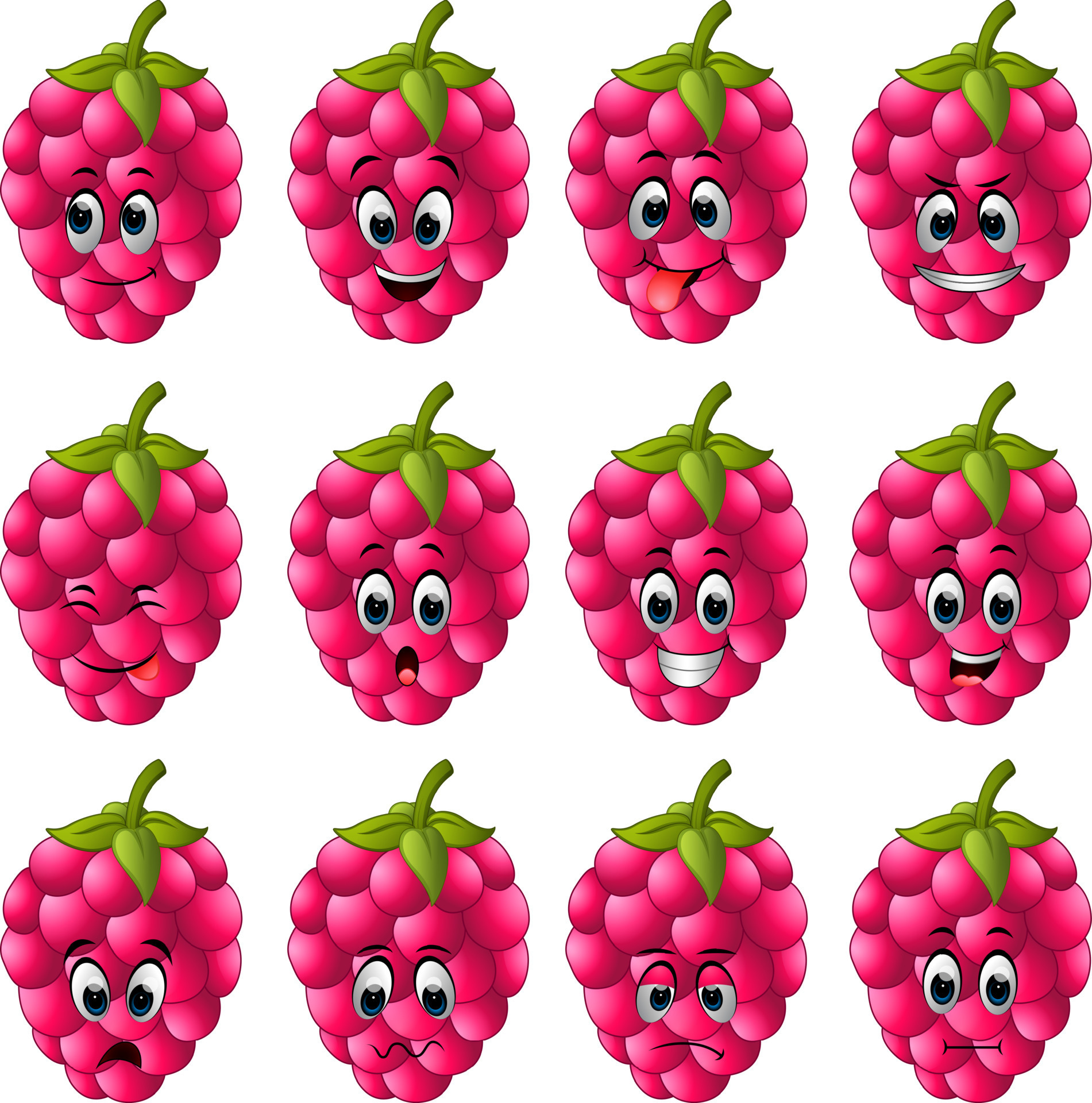 Raspberry Face Emoji Clipart
