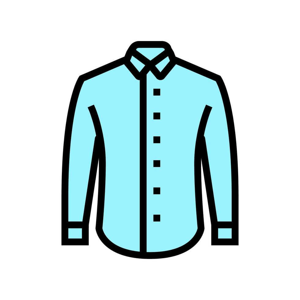 camisa hombre ropa color icono vector ilustración