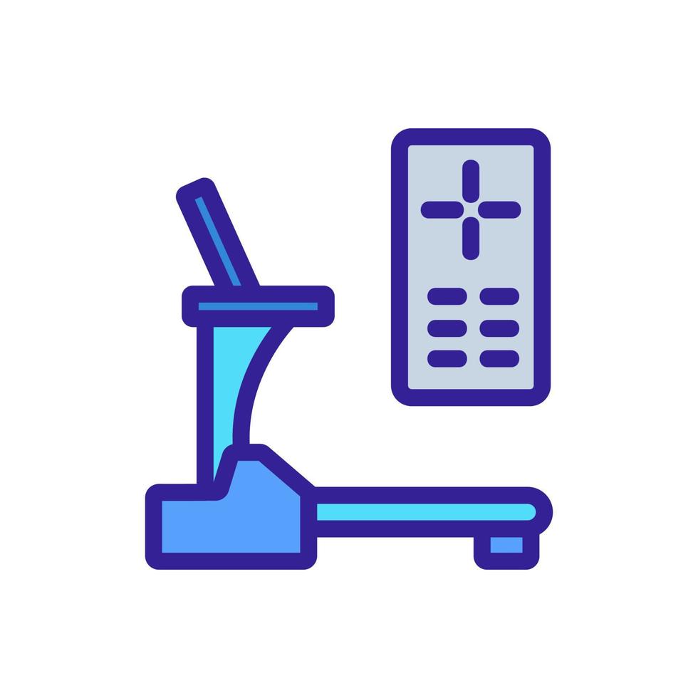 mechanical treadmill with remote control icon vector outline illustration
