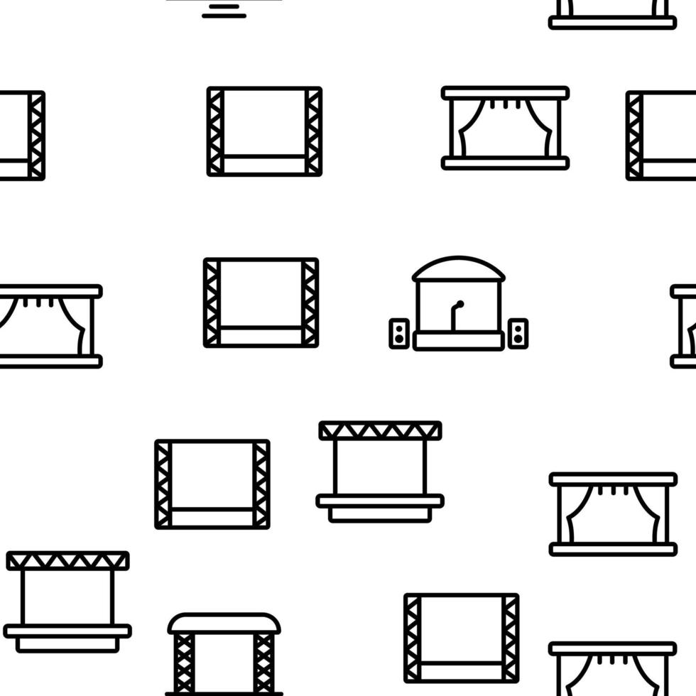 Stage Construction Vector Seamless Pattern