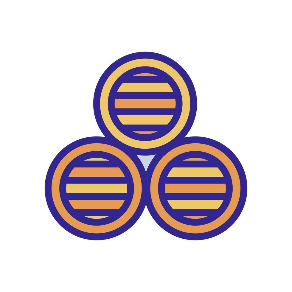 barrels with whiskey icon vector. Isolated contour symbol illustration vector