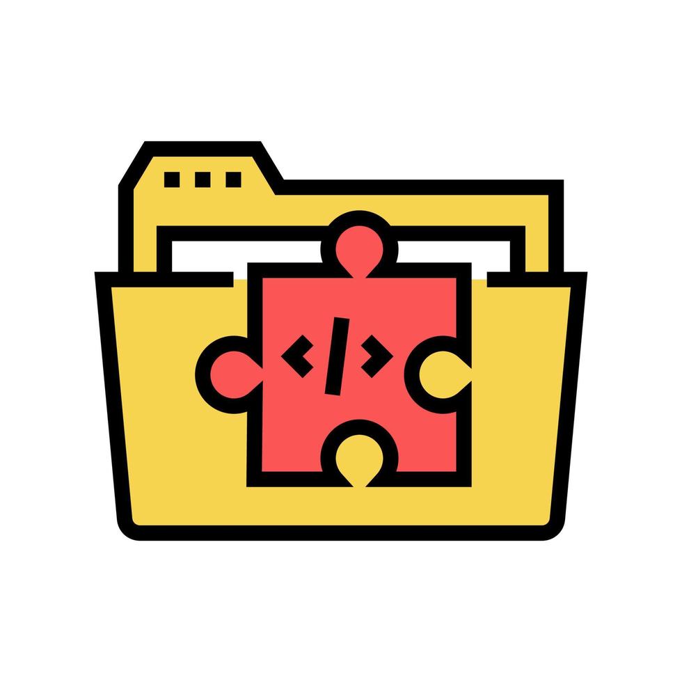 folder with program code files color icon vector illustration 10301473 ...