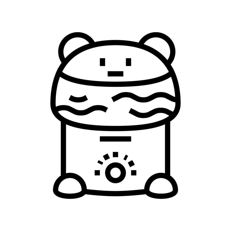 humidifier device baby line icon vector illustration