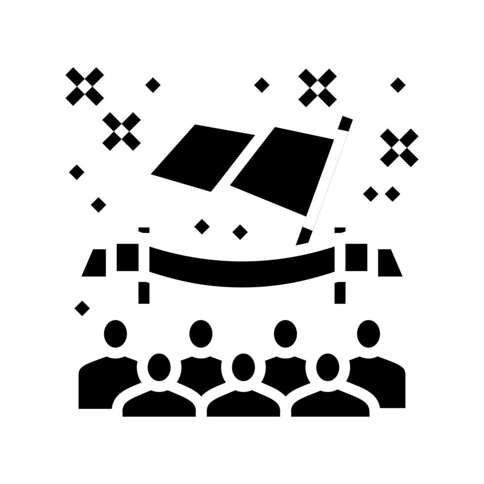 independence day celebration parade glyph icon vector illustration