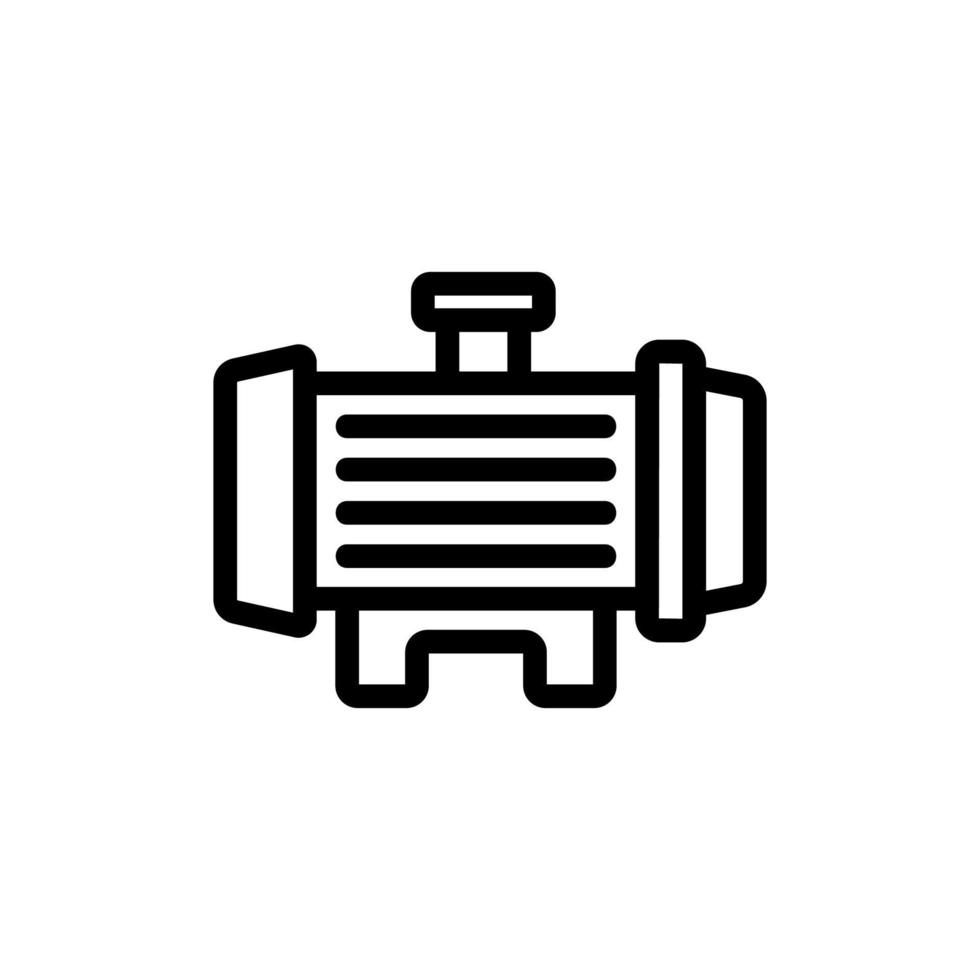 ilustración de contorno de vector de icono de bomba de agua industrial