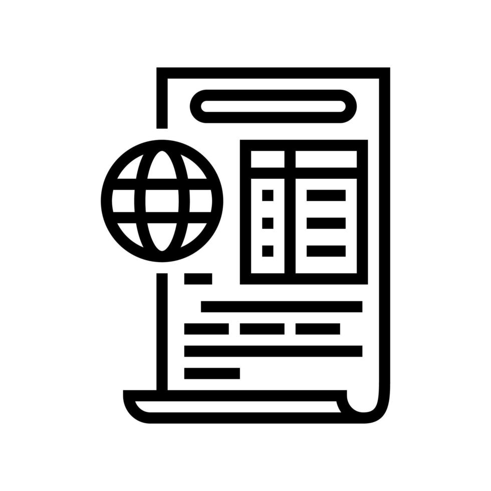 ecological report line icon vector illustration